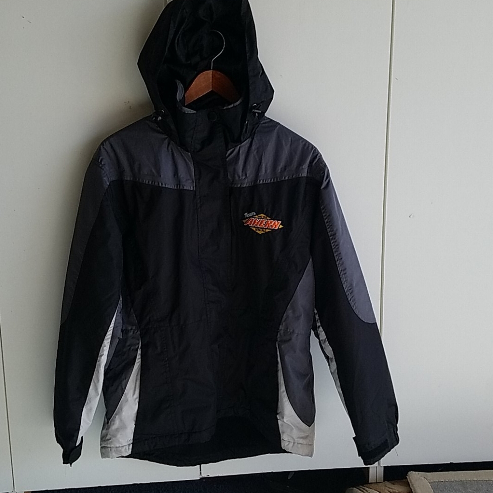 Men's Jacket Medium Polyester Zip And Button-Front - image 1